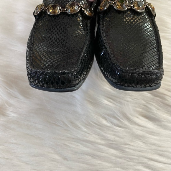 Stuart Weitzman Croc Jeweled Loafers - Picture 14 of 15